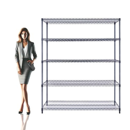 NSF Commercial 5 (60"18"x72" 5-Tier / Black)
