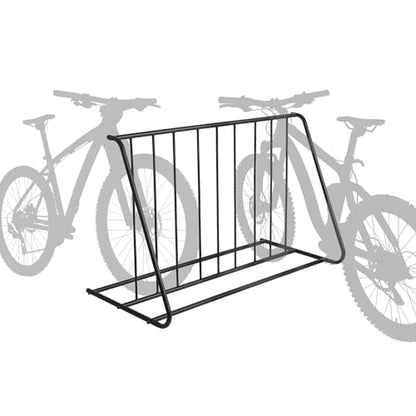 6 Bike Metal Rack Stand Freestanding Garage Bicycle Storage (Black / 44-Inch)