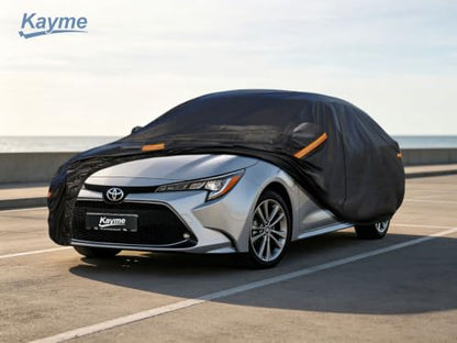 7 Layers Waterproof Car Cover for Toyota Corolla Sedan 1996 (PE-Black / Custom Fit Toyota Corolla Sedan)