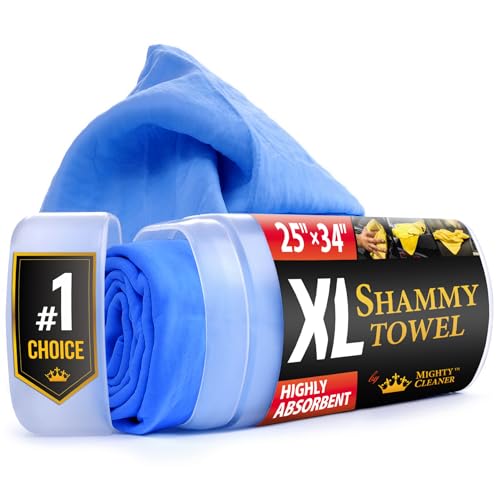 XL Shammy Towel for Car (Blue / 1 Pack (25" x 34"))
