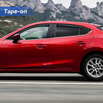 Window Visors Rain Guards for 2014 (2014-2018 Mazda 3 Hatchback/Sedan)