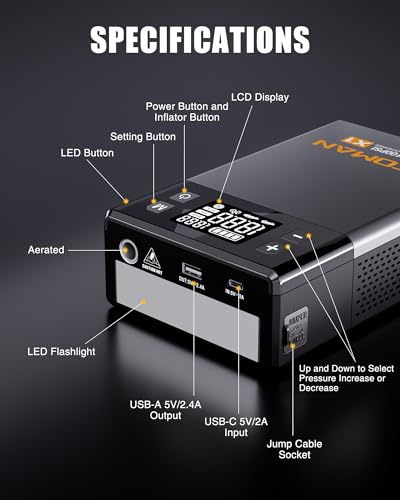 X1 2500A Jump Starter (2500A-Grey)