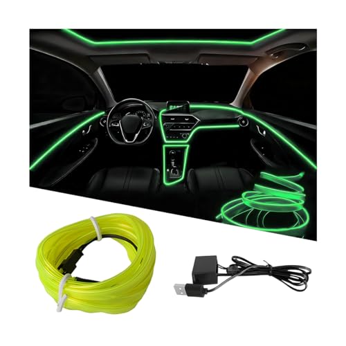 EL Wire Car LED Strip Lights (Fluorescent Green / 16.5FT)