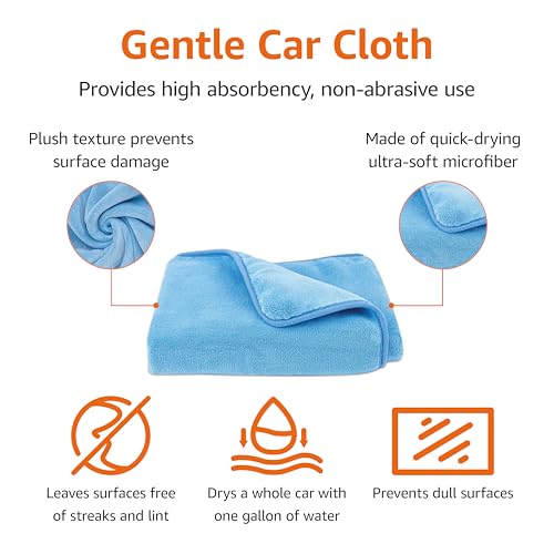 Super Absorbent Microfiber Car Drying Towel (Blue / 36"L x 25"W)