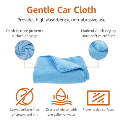 Super Absorbent Microfiber Car Drying Towel (Blue / 36"L x 25"W)