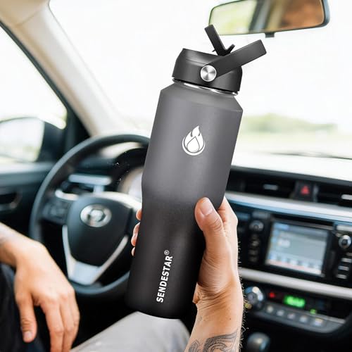 Water Bottle 32oz (Gray&Black / 32 Ounces)