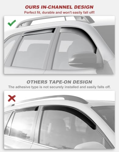 Rain Guards for Chevy Silverado (Fit for 2007-2013 Silverado/ Sierra Crew Cab)