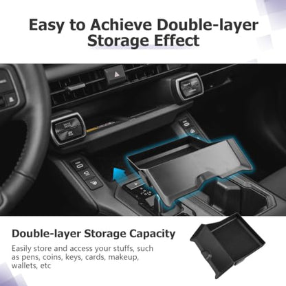 2026 RAV 4 Center Console Organizer Compatible with 2026 RAV 4 Accessories Lower Drawer Organizer Tray Below Wireless Charging Spot Storage Box RAV4 Limited