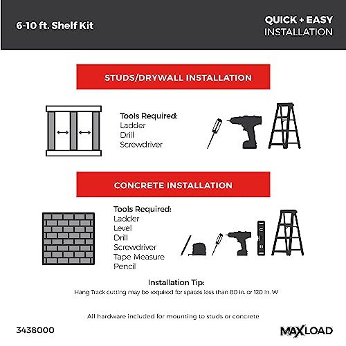 Heavy Duty Wall Shelf Kit for Garage (4 shelves)