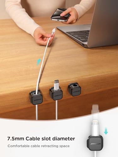 6 Pack Magnetic Cable Clips Cord Organizer Adhesive Wire Management (6-Pack)