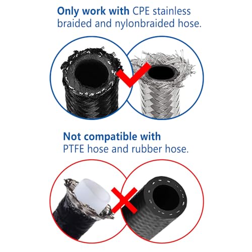 Swivel 4AN Fitting 45 Degree For CPE Braided Hose End Black 2Pcs (4AN 45° 2Pcs)