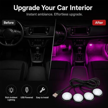 Car Interior LED Lights (Pink)