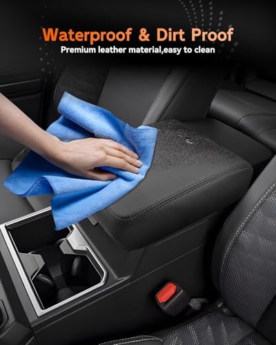 for 2025 2026 2027 Toyota 4Runner Center Console Cover Armrest Box Cover for 4Runner (Toyota 4Runner Thin Black Leather)