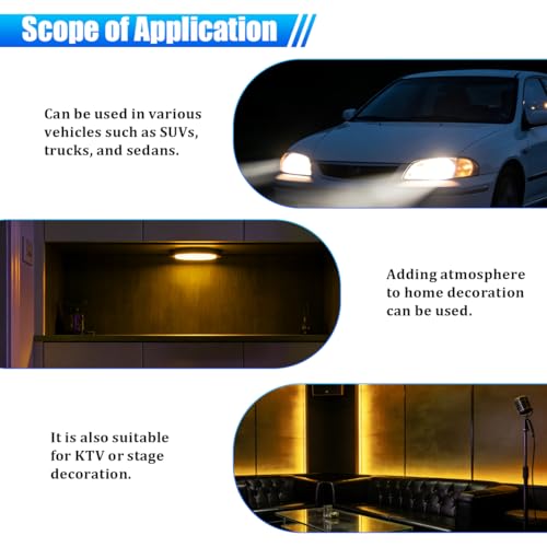 Car Interior LED Lights (Yellow)