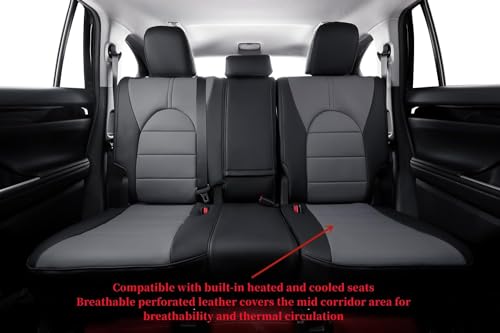 Car Seat Covers for Toyota 2018 (Leatherette(Black/Gray) / 2018-2024 Camry Hybrid LE SE)