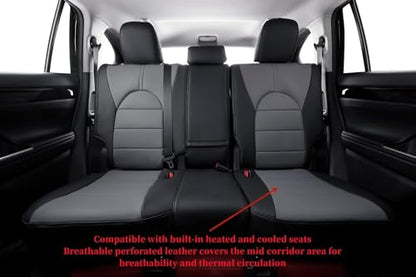 Car Seat Covers for Toyota 2018 (Leatherette(Black/Gray) / 2018-2024 Camry Hybrid LE SE)