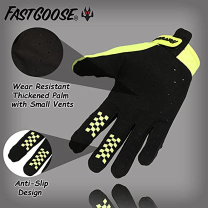Dirt Bike Motorcycle Gloves (Small / Fluorescent green)