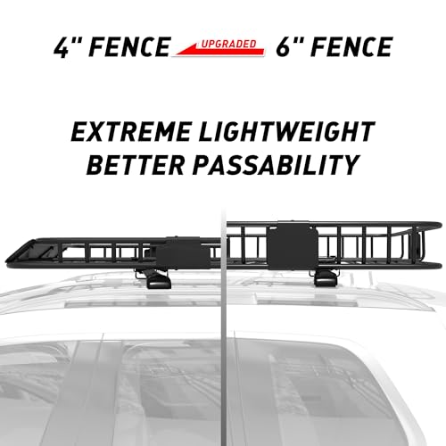 Rooftop Cargo Carrier Combo Roof Rack Cargo Basket 84" x 39" x 4" (84" x 39" x 4")