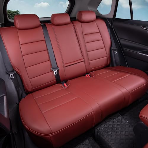 CRV Car Seat Covers Custom Fit for Honda 2017 (Leatherette(Wine Red) / 2017-2022 CRV LX,EX,SE,EX-L,Touring,Hybrid)