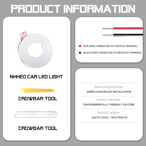 Car LED Strip Light For Trunk (White / Standard-79 In.)