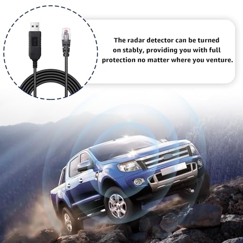 USB to RJ11 Radar Detector Power Cable for Uniden Escort Detectors 6.56Ft (6.56FT)