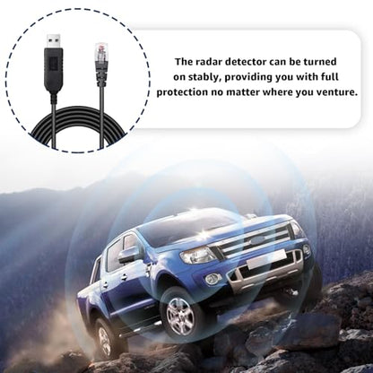 USB to RJ11 Radar Detector Power Cable for Uniden Escort Detectors 6.56Ft (6.56FT)