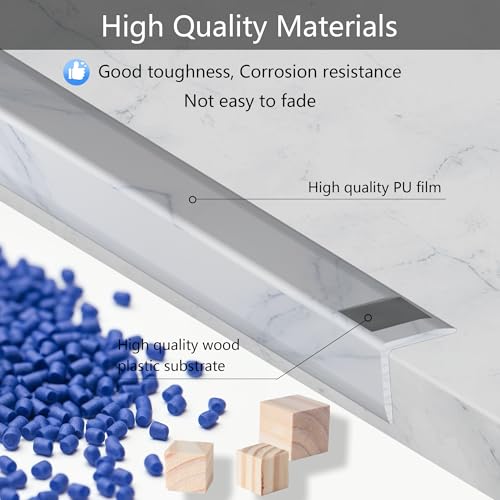 6 Pcs 49" Wall Corner Protector Trim (6pcs * White Marble)