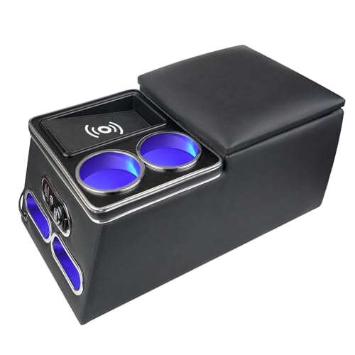 Upgrade Universal Center Console Organizer with Inductive Charging Stand