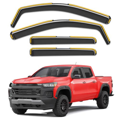 Window Visors Rain Guards for Chevy Colorado (2023-2026 Chevy Colorado/GMC Canyon Crew Cab)