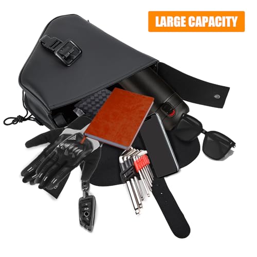 Solo Saddle Bags (Black-Single Buckle / Left Side)