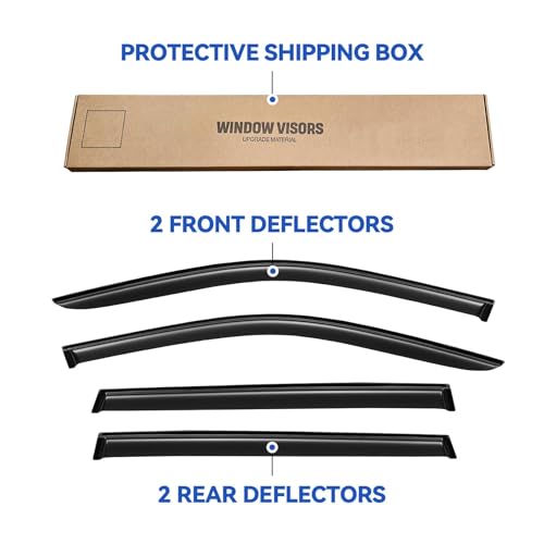 Window Visors Rain Guards for 2016 (2016-2022 Honda Pilot)