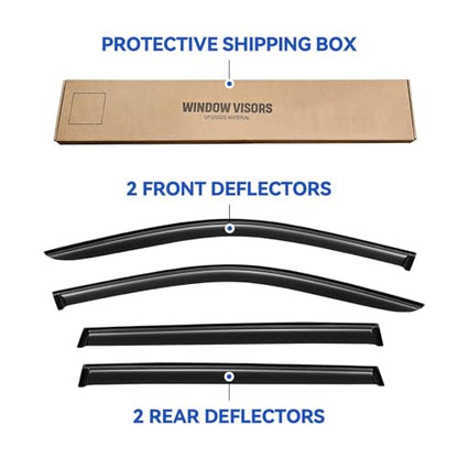 Window Visors Rain Guards for 2016 (2016-2022 Honda Pilot)