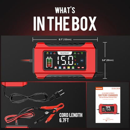 NC215 15 Amp Battery Charger (Red)
