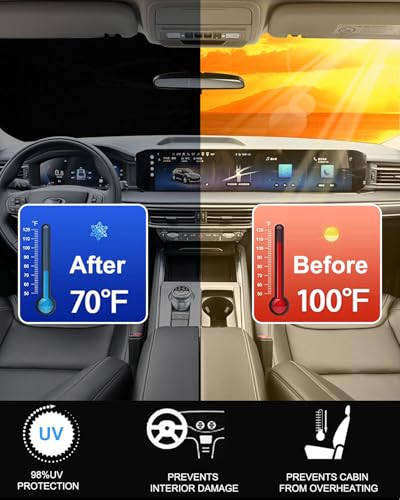Foldable Front Windshield Sunshade fit for Ford Explorer 2020 (fit for Ford Explorer 2020-2026)