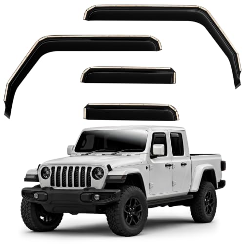 Window Deflectors Smoke Tinted in (For Gladiator 20-26)