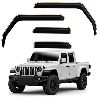 Window Deflectors Smoke Tinted in (For Gladiator 20-26)