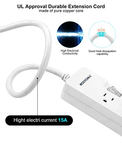 Power Strip Surge Protector with Individual Switches (6 FT - 6 AC - White)
