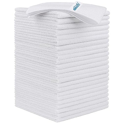 24PK Microfiber Cleaning Cloth (White)