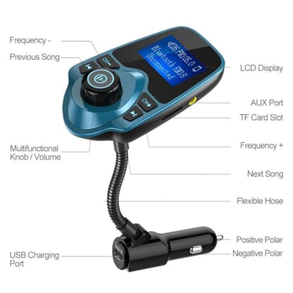 Bluetooth 5.4 Car Adapter (Blue)