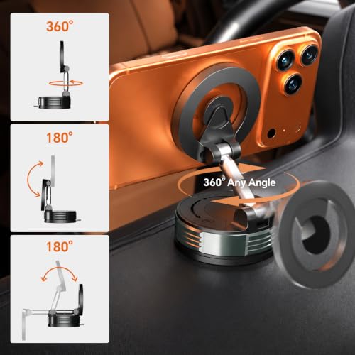 Magnetic Vacuum Suction Car Phone Holder for MagSafe