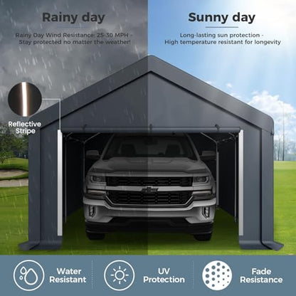 13x24 ft Carport Storage Shelter Shed Outdoor Portable Garage (13x24 Ft)