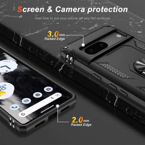 for Google Pixel 7 Case with Screen Protector (Black / Google Pixel 7)