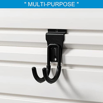 12Pack Slatwall Hooks Heavy Duty Slatwall Accessories Garage Small J Slatwall Hooks and Hangers (12PC J Hooks)