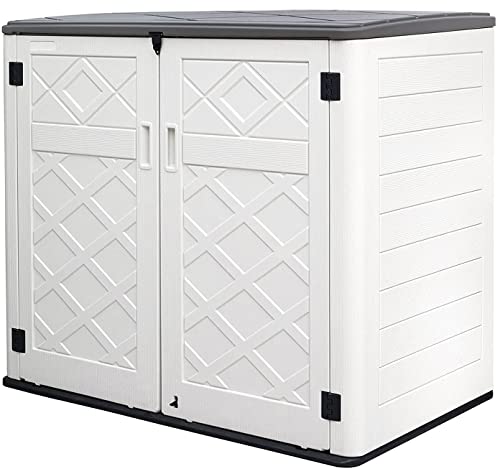 Resin Outdoor Storage Shed (Off-White-48Cu.ft)