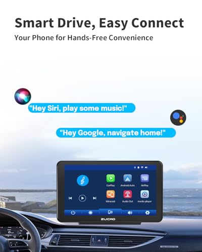 7 Inch Wireless CarPlay Screen for Car (Black / 7inch)