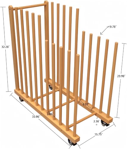 Large Art Storage Rack with Wheels
