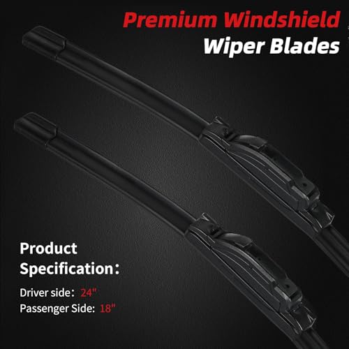 24"+18" Windshield Wiper Blades Replacement for Chevrolet Cruze 2011 (24"+18"(Hook))