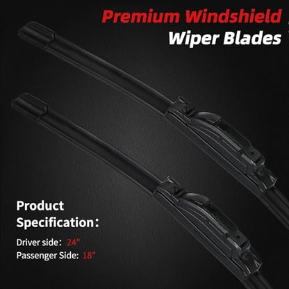 24"+18" Windshield Wiper Blades Replacement for Chevrolet Cruze 2011 (24"+18"(Hook))