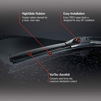 Diamond 28" + 16" Super Premium Automotive Replacement Windshield Wiper Blades (28" +16" Pair Pack / Ultimate)
