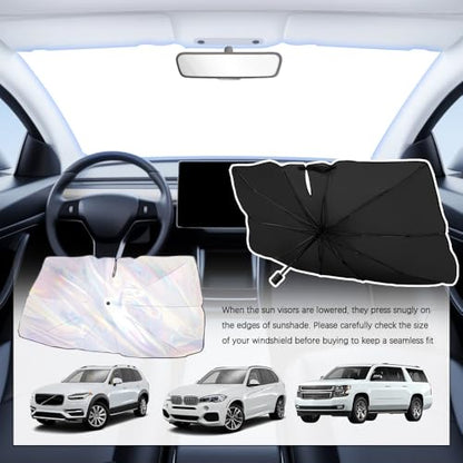 Car Windshield Sun Shade Umbrella (Colorful)